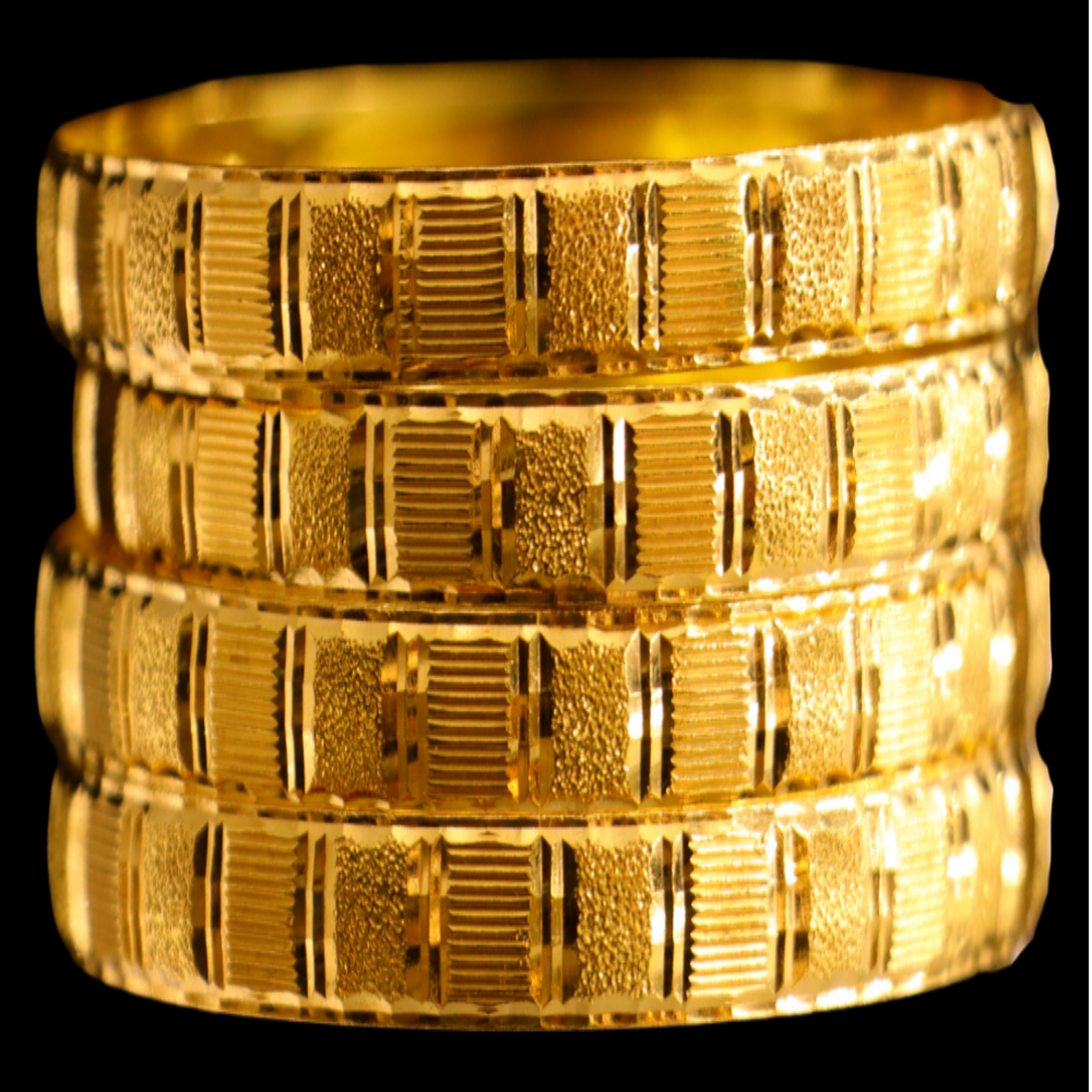 21K Gold Bangle Set (S)